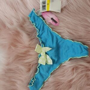 New Listing!! Brand New NECESSARY OBJECTS FISHNET BOW THONG-M